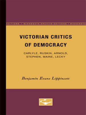 cover image of Victorian Critics of Democracy